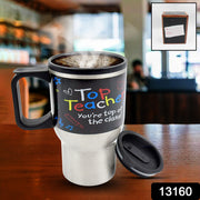 Stainless Steel Vacuum Glass Insulated Glass Coffee Cups Double Walled Travel Mug Car Coffee Mug (With Lid  Handle) thumbnail 7