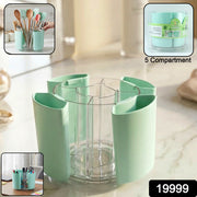 Multipurpose 5 Compartment Rotating Pen Holder (1 Pc) thumbnail 7