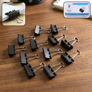 Medium Size Heavy-duty Black Binder Clips Set (32 Mm 12 Pc) thumbnail 1