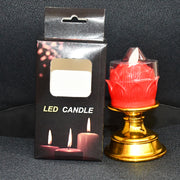 Premium Lotus Shaped Led Flameless Candle With Decorative Holder (1 Pc) thumbnail 6
