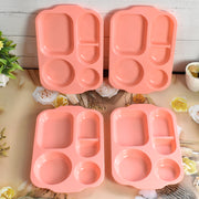 5363 Unbreakable Plastic Food Platesbiodegradable 5 Compartment Square Plate For Food thumbnail 2
