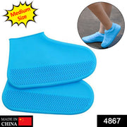 4867 Non-slip Silicone Rain Reusable Anti Skid Waterproof Fordable Boot Shoe Cover thumbnail 7