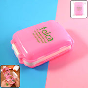 Portable Pink Dual-sided Pill Organizer Box (1 Pc) thumbnail 1