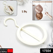 17554 Plastic Circle Hanger Hat Closet Joint Hanger Rings Hanger Hat Storage Towel Hanger Hook Bag Hanger Storage For Wall Door Closet Bathroom (1 Pc) thumbnail 5