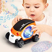 17922 Plastic 360 Degree Rotating Stunt Car Toy For Kids - Bump And Go Action With 4d Lights And Music Plastic Mini Car With Disco Ball (1 Pc  Battery Not Included) thumbnail 2