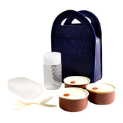 128 Steel Lunch Box Set (4 Pcs Black) thumbnail 3