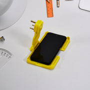 6498 Multi-purpose Wall Holder Stand For Charging Mobile Just Fit In Socket And Hang (Yellow) thumbnail 2