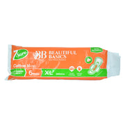 Beautiful Basics Orange Cotton Maxi Sanitary Pads Xl+ 280mm Pack Of 6 Pads thumbnail 1
