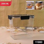 Food Storage Container Airtight Plastic Container With Easy Snap Lids (2500ml  1 Pc) thumbnail 4