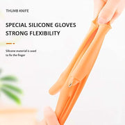 Gloves Silicone Thumb Knife Finger Protector Gears Cutting Vegetable Harvesting Knife thumbnail 2