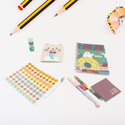 Cartoon Stationery Box  Cartoon Design School Box Book  Diary  Pen  Eraser Sharpner  Sticker  Pen Refill Student Gift School Box  (1 Box) thumbnail 1