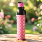 Plastic 1000 Ml Approxdiamond Pattern Leakproof Water Bottle (1 Pc) thumbnail 2