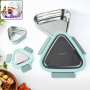 Ganesh Trinity 2-piece Stainless Steel Triangle Lunch Box Set thumbnail 6