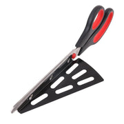 Stainless Steel Pizza Cutter Scissors Plastic Handle With Removable Spatula thumbnail 4