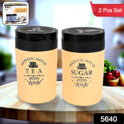 5640 Accurate Seal Tea Sugar Coffee Container Plastic Damru Shaped Tea Coffee Sugar Canisters Jar New Airtight Food Seal Containers For Salt Dry Fruit Grocery 2 Section (800 Ml Approx) thumbnail 7