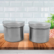 Multipurpose Stainless Steel Airtight Containers With See Through Lid (2 Pc  500 Ml) thumbnail 1