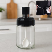 Transparent Glass Storage Jar With Built-in Spoon Approx 250ml thumbnail 2