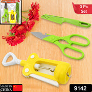 9142 Multifunction Kitchen Tools Stainless Steel And Plastic Kitchen Knife And Scissor Ideal Accessory Set For Kitchen thumbnail 7