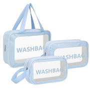 3-in-1 Waterproof Transparent Travel Toiletry Bag Set thumbnail 3
