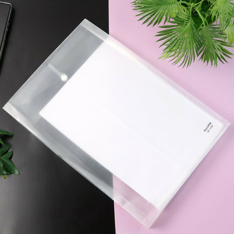 Mix Design Transparent Document Folder  A4 Size Clear File Protector (1 Pc)