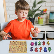 Wooden Number Puzzle Learning Educational Board (1 Set  2820 Cm) thumbnail 3