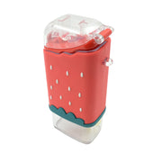 12555 Portable Cute Water Bottle For Kids Unique Ice Cream Shape Water Cup Popsicle Shaped Plastic Kettle With Straw Adjustable Shoulder Strap Bpa Free Leakproof (300 Ml) thumbnail 2