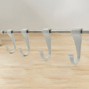 17968 Stainless Steel Utensil Hanger Rail Nail Free Wall Mount With 2 Magic Stickers  6 Plastic Hooks For Kitchen thumbnail 2