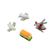 4567  Vehicle Pattern Eraser School Stationery Use Eraser (4 Pc Set) thumbnail 3