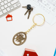 Premium Golden Metal Durga Maa Keychain (1 Pc) thumbnail 3