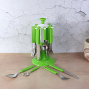 Stainless Steel Cutlery Set With Stand - (24 Pc) thumbnail 2
