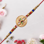 Antique Finish Rakhi With Meenakari  Kundan Work thumbnail 2