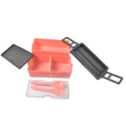 Plastic 3 Layer Leak Proof 3 Compartment Lunch Box For Office  (1 Pc) thumbnail 5