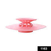 1163 Creative 2-in-1 Silicone Sewer Sink Sealer Cover Drainer (Multicolour) thumbnail 7