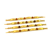 Gold Plated Hexa Bead Bracelet Rakhi For Brother  (1 Pc) thumbnail 1