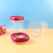 Transparent Twist Lock Kitchen Storage Container Set (Approx 800ml  2pc) thumbnail 2