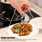 Heavy-duty Stainless Steel Kitchen Dish Plate Bowl Vessel Gripper Tong (1 Pc) thumbnail 4