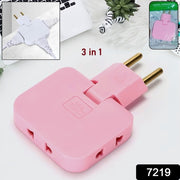 Wireless 3 In 1 Foldable Wall Plug Adapter  Socket  Converter (1 Pc) thumbnail 7