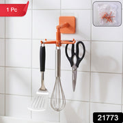 Orange 360 Rotating Wall Mounted Kitchen Utensils Hook Stand (1 Pc) thumbnail 7