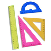 4-piece Geometry Set Triangle Ruler Protractor Straight Ruler thumbnail 3