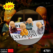 4781 Baby Buddha 4pc And Show Piece Used For House Office And Official Decorations Etc. thumbnail 7