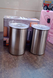 Multipurpose Stainless Steel Airtight Containers With See Through Lid (2 Pc Set  1000 Ml) thumbnail 6