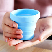 Round Silicone Foldable Glass Foldable Travel Mug Without Lid (1 Pc) thumbnail 2