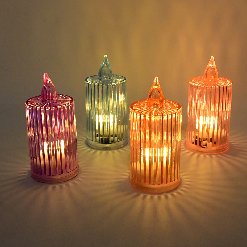 Decorative Flameless Electronic Led Candle Light Set (8 Pc)