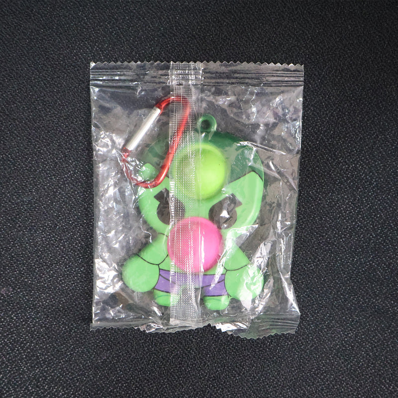 Silicone Pop It Fidget Toy With Keychain Clip (1 Pc)