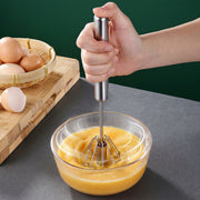 Stainless Steel Hand Push Rotary Whisk (1 Pc 29 Cm) thumbnail 1