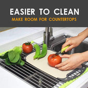 2064 Foldable Drain Rack Kitchen Sink Roll Up Dish Drying Rack Portable Dish Rack thumbnail 1