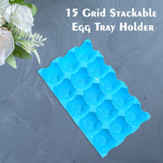 2116 15 Cavity Plastic Egg Tray Egg Trays For Storage With 15 Eggs Holder (4 Pc Set) thumbnail 2