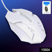 Usb Wired Mouse Gaming Mouse Colorful  Lighting Luminous  (1 Pc  Wihte) thumbnail 7