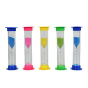 8756 Sand Timer Plastic Hourglass Sand Glass Toy Sand Clock For Kitchen Office School And Brushing Teeth For Bathroom Timer Clock Children Hourglass Sand Glass Toothbrush Household Sand Clock (3 Min Approx  5 Pc) thumbnail 3