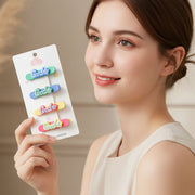 Colorful Good Design Hair Clips (4 Pc) thumbnail 2